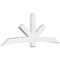 Ekena Millwork Alberta Architectural Grade PVC Gable Bracket, 96"W x 36"H x 4"D x 6"F, 9/12 Pitch GBP096X36X0406ALB00 - alternate 1
